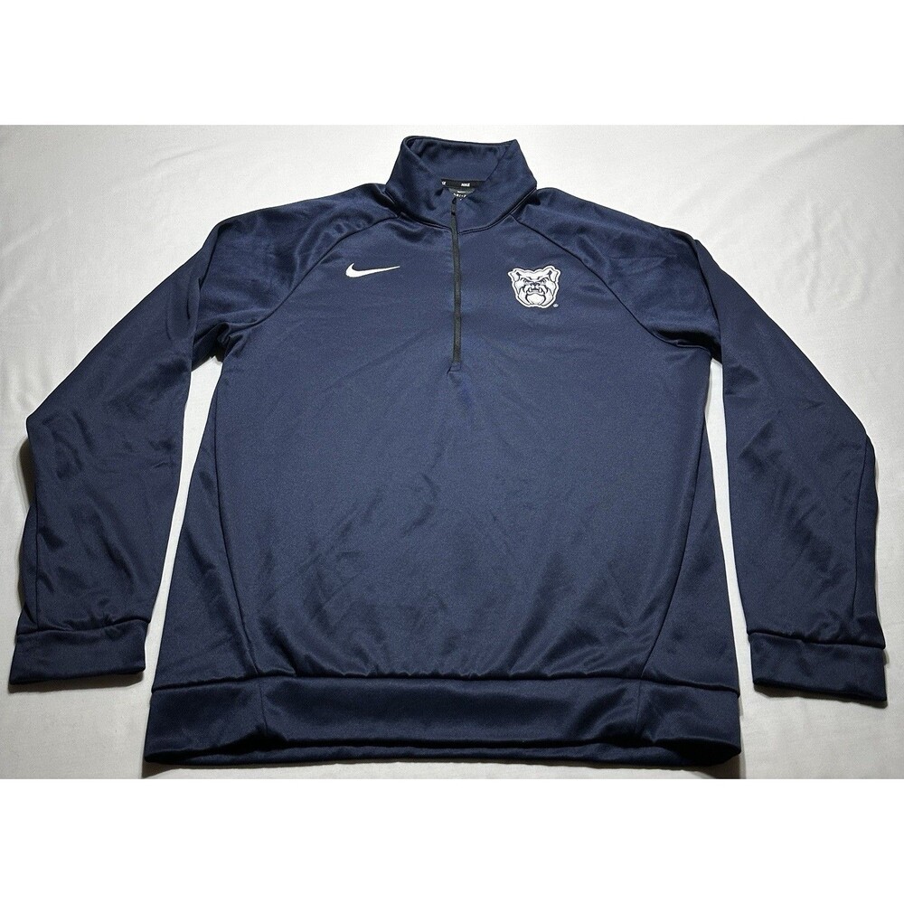 Butler Bulldogs Dri Fit 1/4 Zip Pullover Long Sleeve Navy 897090 Mens Medium